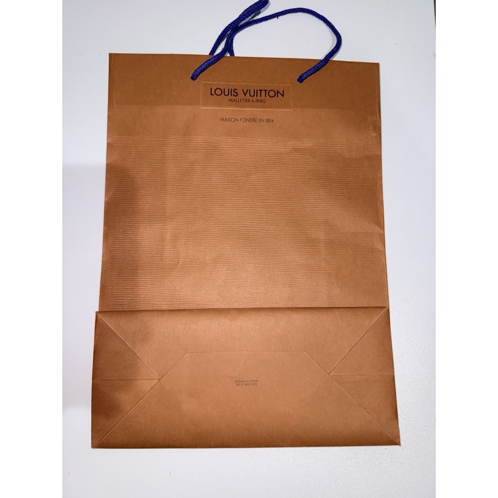 Louis Vuitton Paper Shopping Bag with Blue Handles Bag Only Size